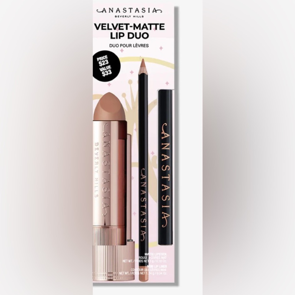 ANATASIA VELVET MATTE LIP DUO- Hush rose& muted mauve.